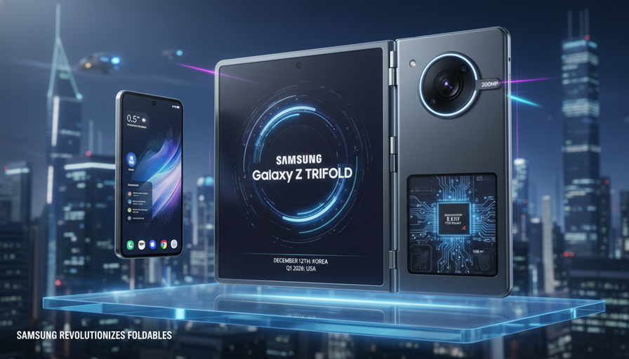 Samsung Galaxy Z TriFold Launch – Trifold Phone With 10-Inch Display & 200MP Camera