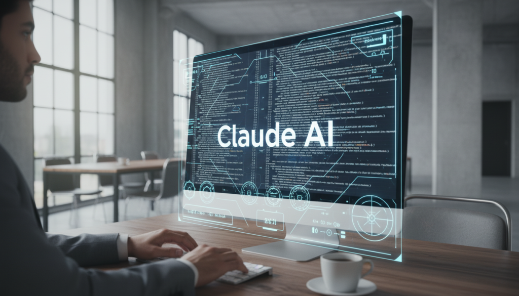 US military Claude AI deployment visualization with drone and code overlays